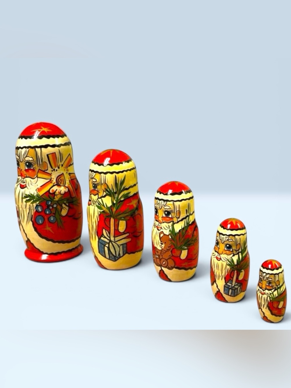 Hand Painted Russian Matryoshka Nesting Dolls Set of 5